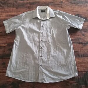 Lindbergh Men's Short Sleeve Button Up Shirt Size XXL Blue Pin Stripe